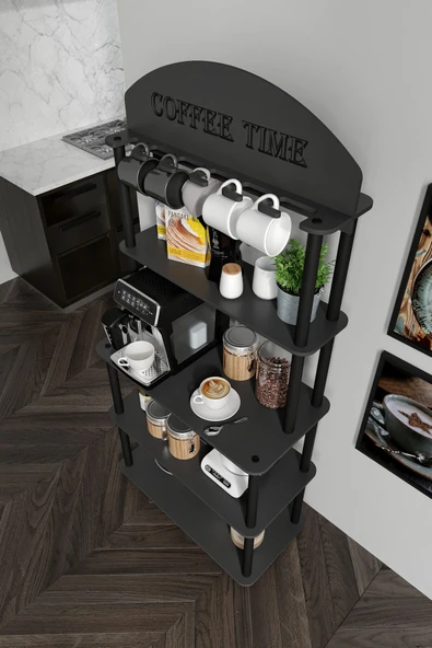 messer COFFEE TIME ÇOK AMAÇLI DOLAP KAHVE KÖŞESİ SİYAH - 3