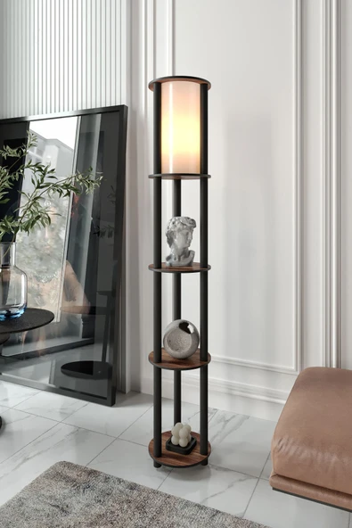 messer YENİ BAROK RAFLI LAMBADER MADRAN CEVİZ - Resim 2