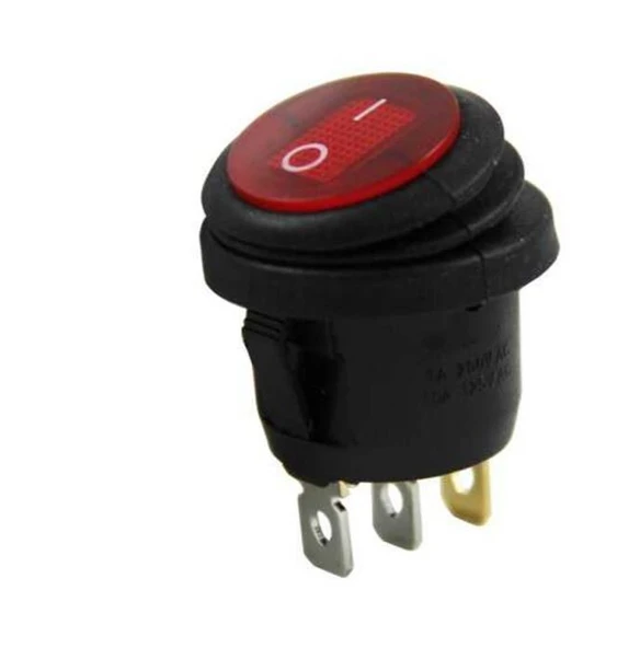 IC-131W YUVARLAK 220 VOLT IŞIKLI SU GEÇİRMEZ ON/OFF ANAHTAR