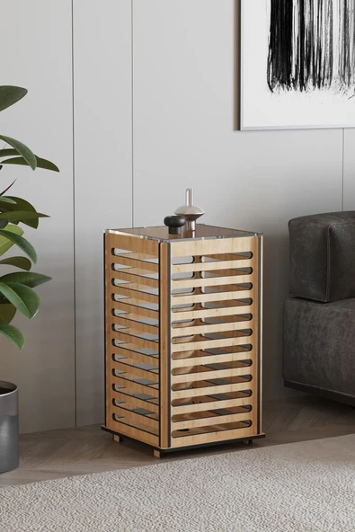 messer Meşe Solis Sehpa Lambader - Resim 2