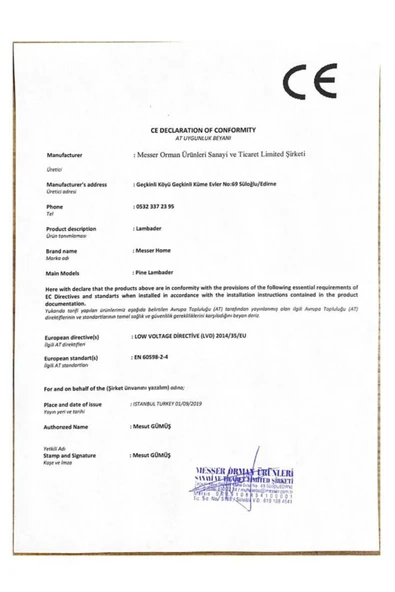 messer RADIANTE YUVARLAK RAFLI LAMBADER SAFİR MEŞE - 5