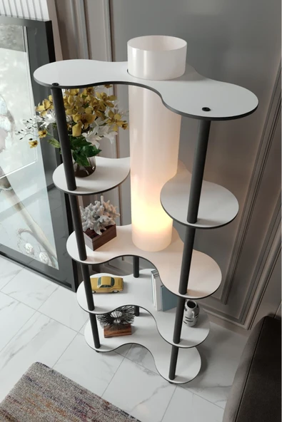 messer Mariposa Lambader Kitaplık BEYAZ - 3