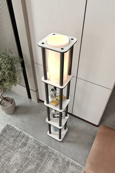 messer ESTANTES KARE RAFLI LAMBADER BEYAZ - Resim 3