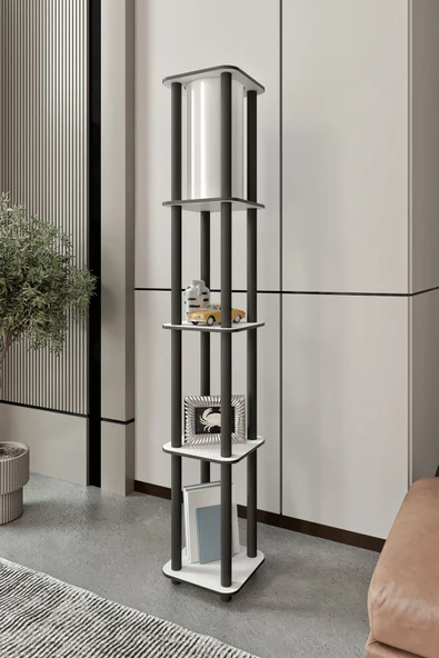 messer ESTANTES KARE RAFLI LAMBADER BEYAZ - Resim 2