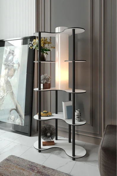 messer Mariposa Lambader Kitaplık BEYAZ