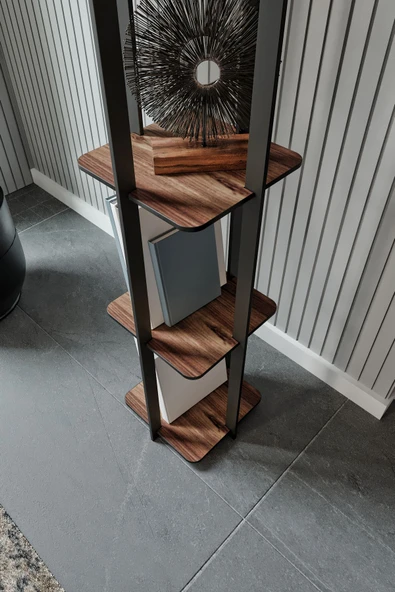 messer QUATTRO raflı lambader MADRAN CEVİZ - 3