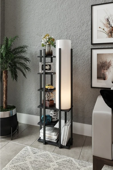 messer Moda Dor Kitaplık Lambader Siyah - 5
