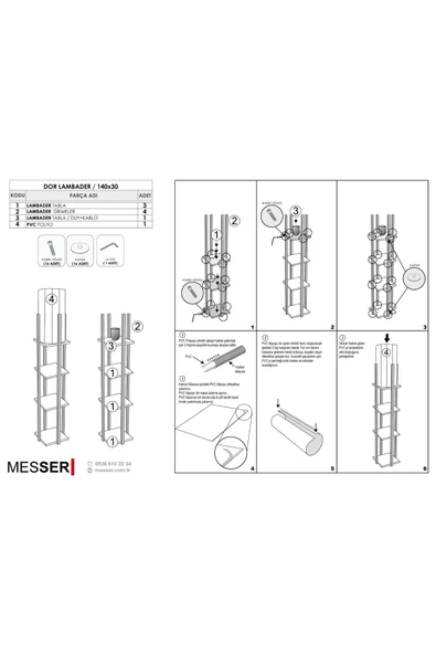 messer Barok Raflı Lambader - Resim 2