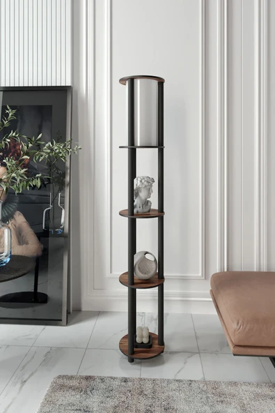 messer YENİ BAROK RAFLI LAMBADER MADRAN CEVİZ - Resim 4