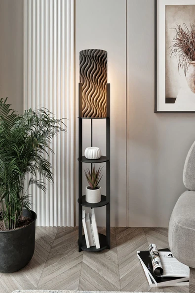 messer RADIANTE YUVARLAK RAFLI LAMBADER BLACK - Resim 2