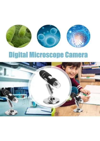 NetDünya Dijital Mikroskop Taşınabilir 1000X Hd Cmos 8 Ledli USB Mikroskop - 5