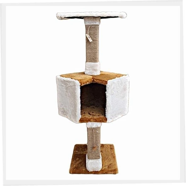 Botar İkonik Kedi Evi 35-35-120cm Camel