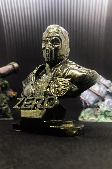 TatuCraft Mortal Kombat Sub-Zero Büst 10cm - Gold Efekt - 2