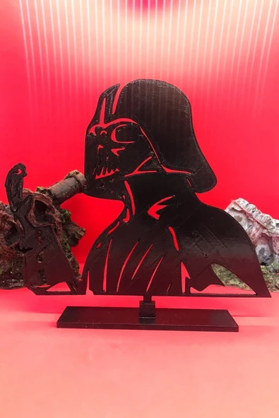 TatuCraft Star Wars Darth Vader 2d Figür - Siyah