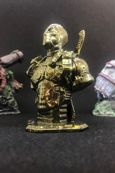 TatuCraft Deadpool Büst 10cm - Gold Efekt - 3