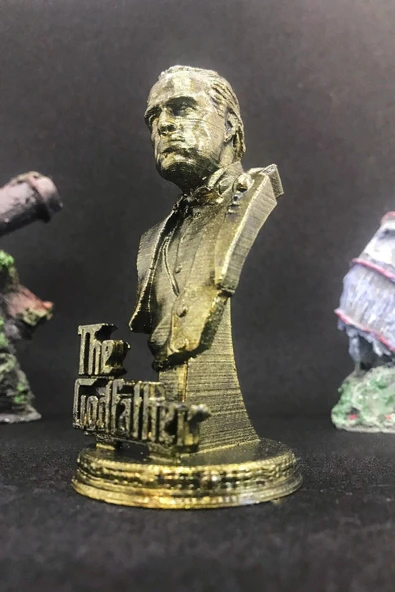 TatuCraft Godfather Büst 10cm - Gold Efekt - 3