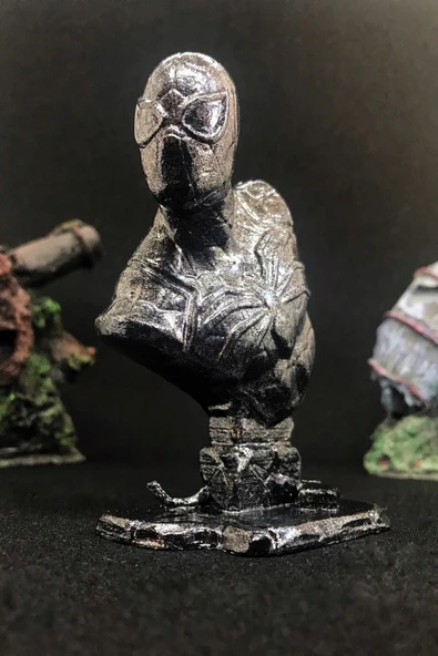 TatuCraft Spider Man Büst 10cm - Silver Efekt