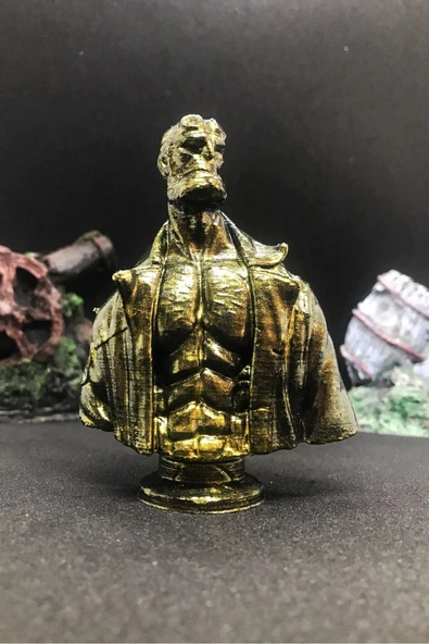 TatuCraft Hellboy Büst 10cm - Gold Efekt