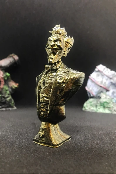 TatuCraft DC Joker Büst 10cm - Gold Efekt - 2