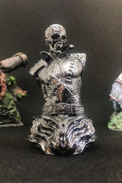 TatuCraft Hayalet Sürücü Ghost Rider Büst 10cm - Silver Efekt