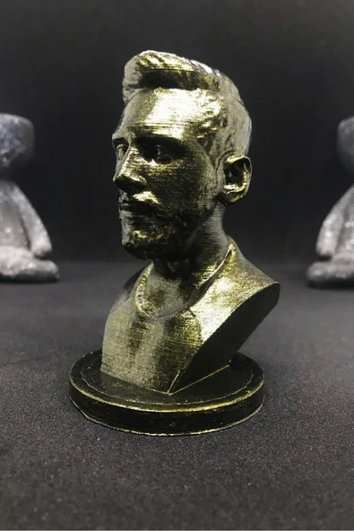 TatuCraft Lionel Messi Büst 10cm - Gold Efekt - 2