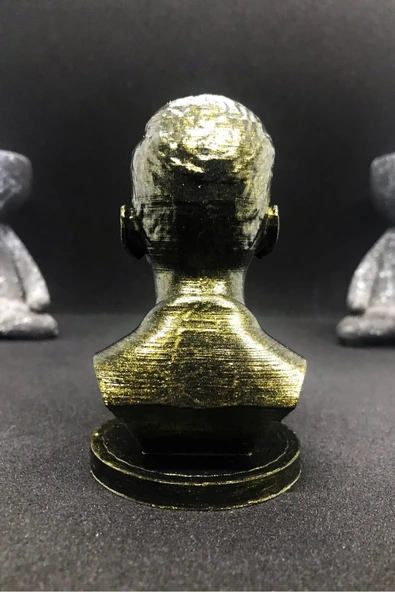 TatuCraft Lionel Messi Büst 10cm - Gold Efekt - 3