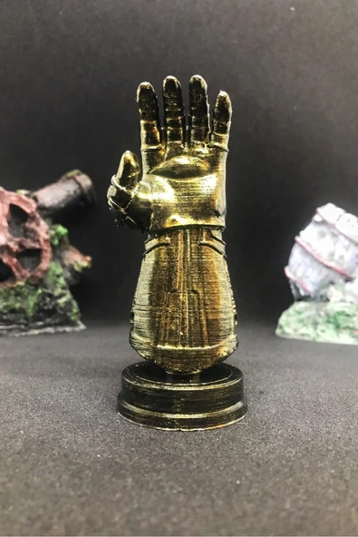 TatuCraft Marvel Thanos Eldiveni Büst 10cm - Gold Efekt - 3