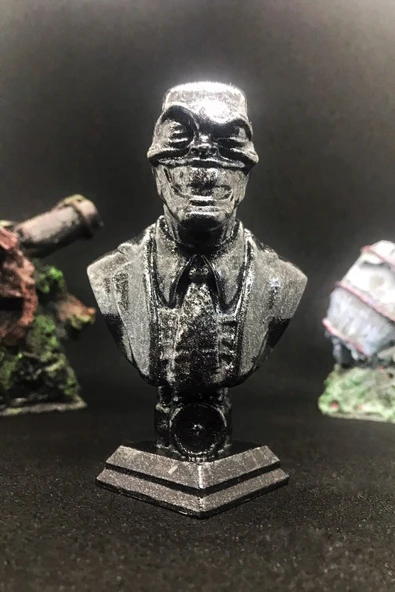 TatuCraft Maske Büst 10cm - Silver Efekt