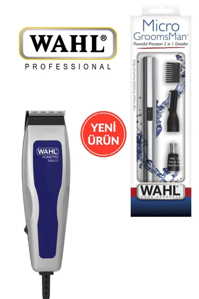 09155-1216 Home Pro Saç Kesme Makinesi + Wahl 5640-616 Burun Kulak Kılı Kesme Makinası