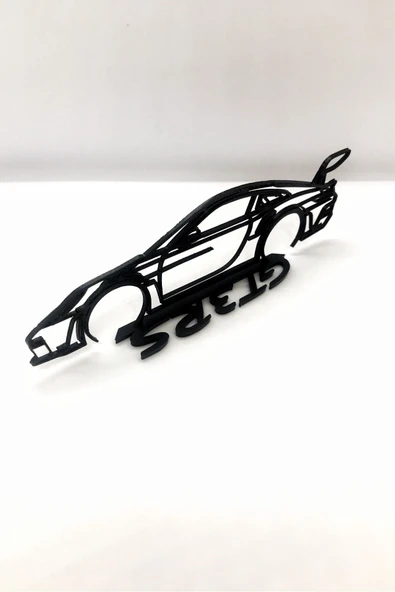 TatuCraft Porsche GT3-RS 2D Figür - Siyah - 3