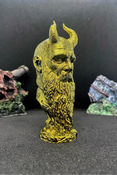 TatuCraft God Of War Mimir Büst - Gold - 2