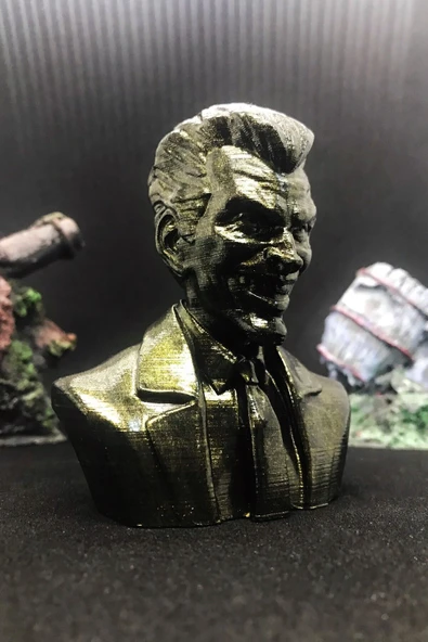 TatuCraft Joker Büst 10cm - Gold Efekt - 2