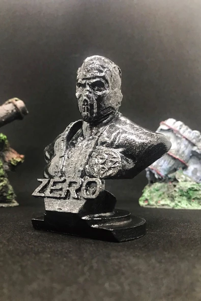 TatuCraft Mortal Kombat Sub-Zero Büst 10cm - Silver Efekt - 3
