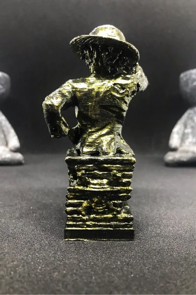 TatuCraft Monkey D. Luffy One Piece Büst 10cm - Gold Efekt - 3