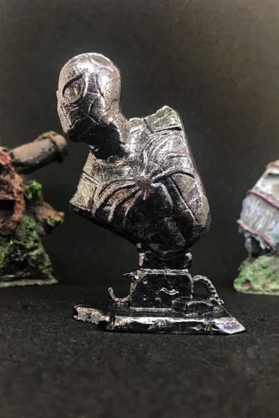 TatuCraft Spider Man Büst 10cm - Silver Efekt - 2
