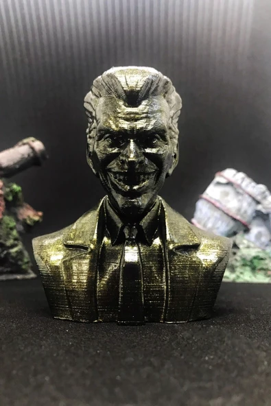 TatuCraft Joker Büst 10cm - Gold Efekt