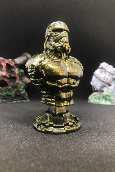 TatuCraft Star Wars Stormtrooper Büst 10cm - Gold Efekt - 2