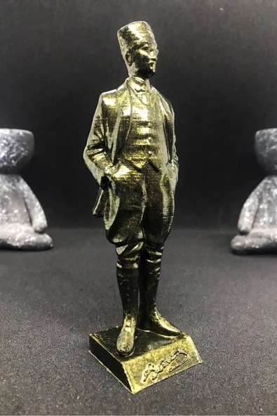 TatuCraft Mustafa Kemal ATATÜRK Figür - Gold Efekt - 2