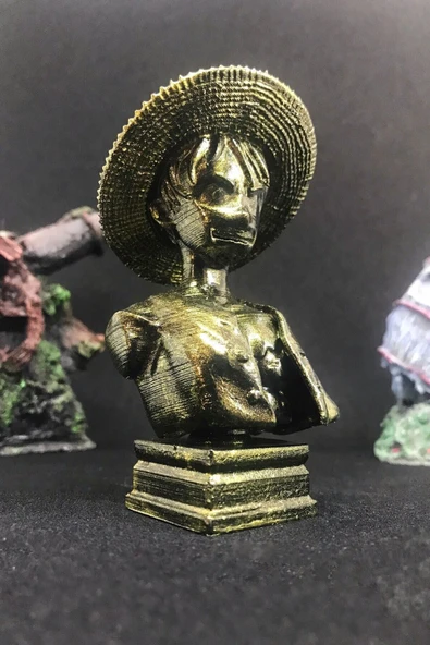 TatuCraft One Piece Monkey D. Luffy Büst 10cm - Gold Efekt