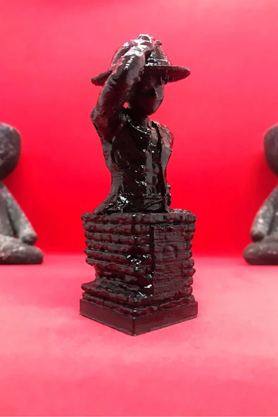 TatuCraft Monkey D. Luffy One Piece Büst 10cm - Siyah - 2