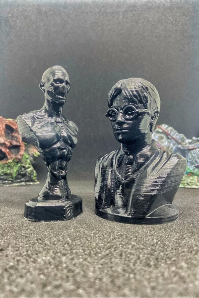 TatuCraft Harry Potter & Voldemort Büst 10cm - Siyah - 2