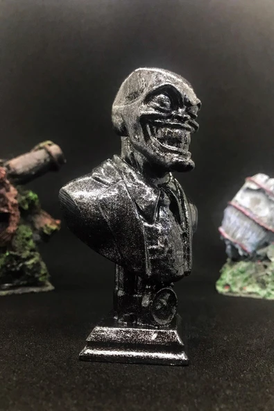 TatuCraft Maske Büst 10cm - Silver Efekt - 2