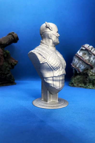 TatuCraft Kaptan Amerika Büst 10cm - Gri - 3