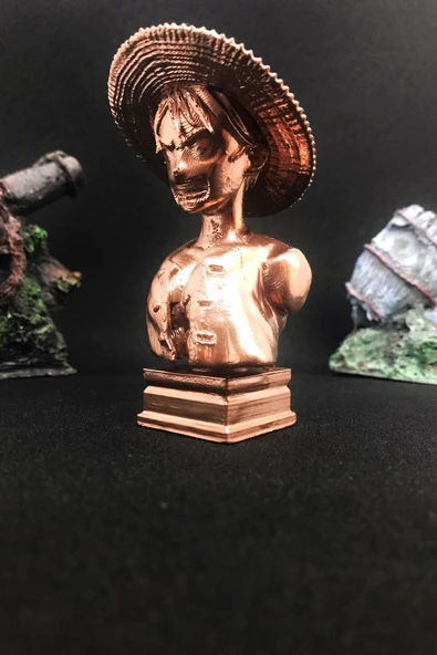 TatuCraft One Piece Monkey D. Luffy Büst 10cm - Bakır - 3