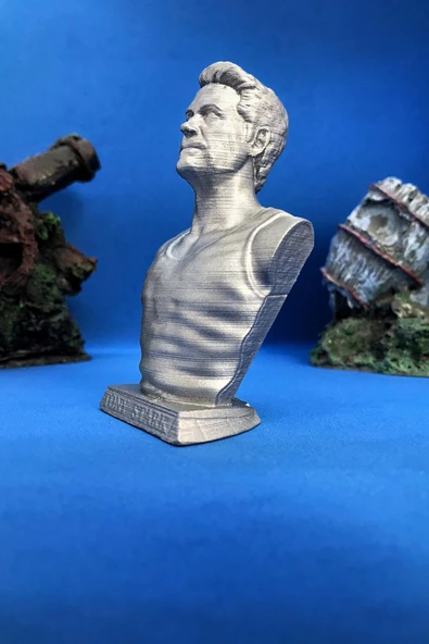 TatuCraft Tony Stark İron Man Büst 10cm - Gri - 3