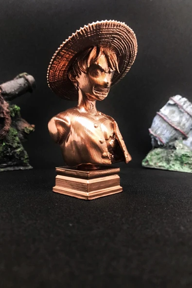 TatuCraft One Piece Monkey D. Luffy Büst 10cm - Bakır - 2