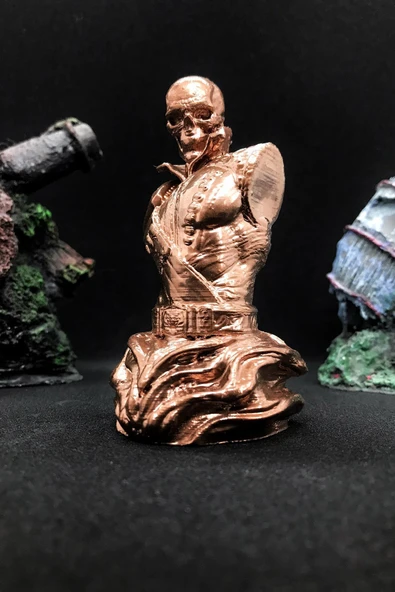 TatuCraft Hayalet Sürücü Ghost Rider Büst 10cm - Bakır - 1