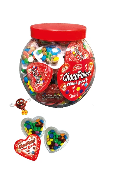 CANDY POİNT ChocoPoint Mini Kalp Kakao Draje 90 Adet