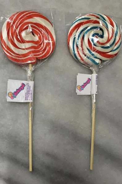 şekeyci Büyük Yuvarlak Çubuklu Lolipop 28gr Sosyete Şekeri 150 Adet (STANT DAHİLDİR.) - 3