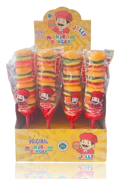 şekeyci Mokinon Burger Jelibon Şekerleme 35gr 24'lü - 1
